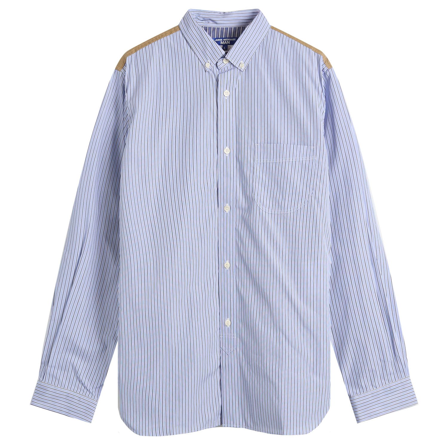 Риза Junya Watanabe Junya Watanabe MAN Stripe Shirt, Size Large Синьо | WP-B017-051-1, 1