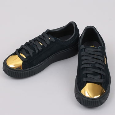 Кецове и обувки Puma Suede Platform Gold gold - black - black Черно | 362222 02, 2