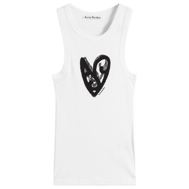 Women's Sleeveless T-Shirt with AS Heart Print