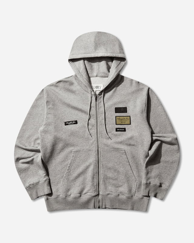 Margiela Six Ready When Worn Label Patch Zip Hoodie