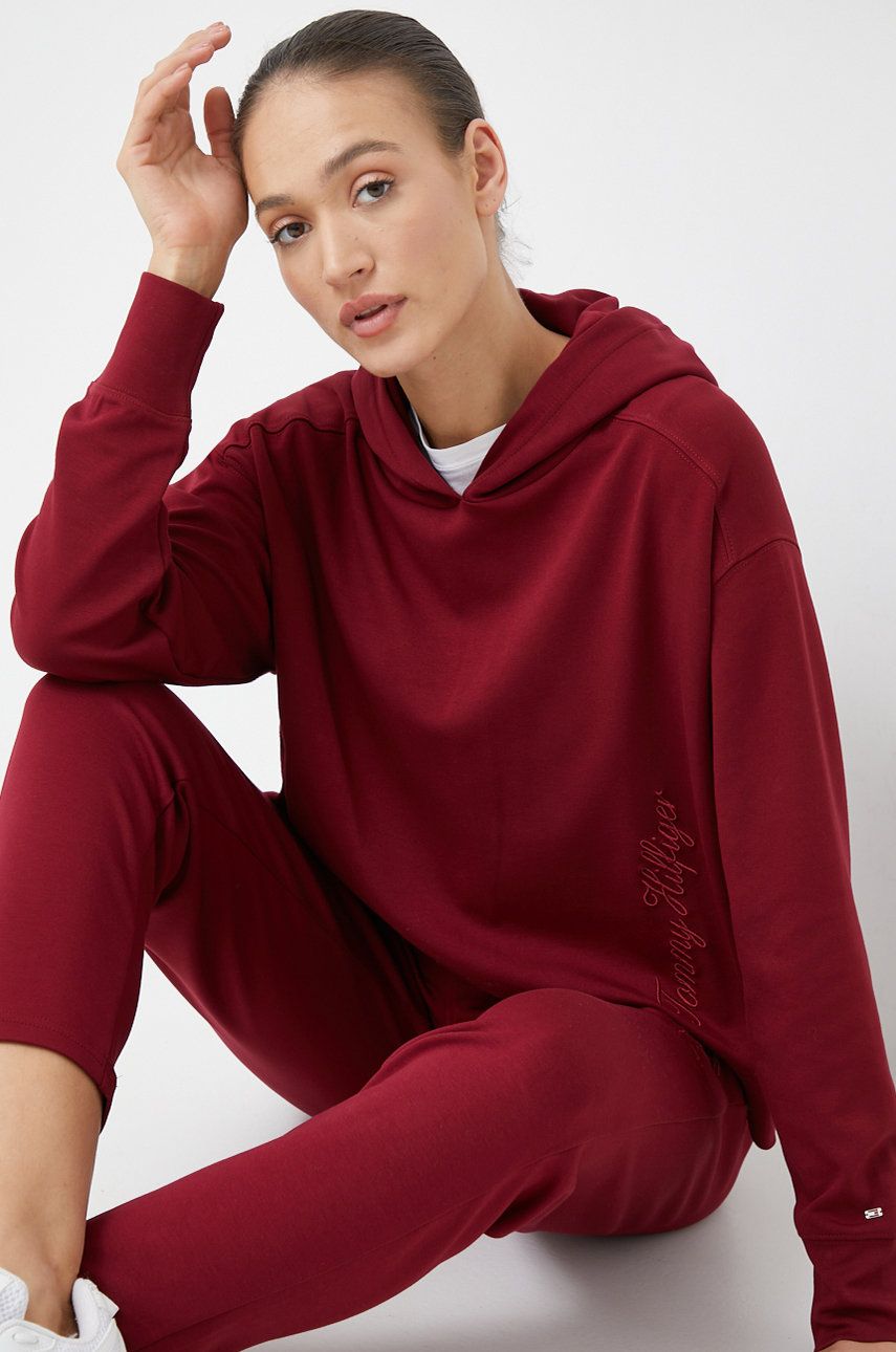 Суитчър Tommy Hilfiger Hoodie Бургунди | WW0WW36075.9BYY, 0