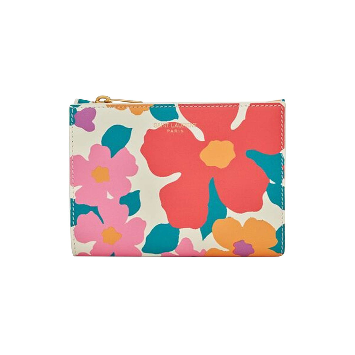 Портфейл Saint Laurent Floral Bi Fold Wallet Розово | 668322 AAAGO 9183, 1