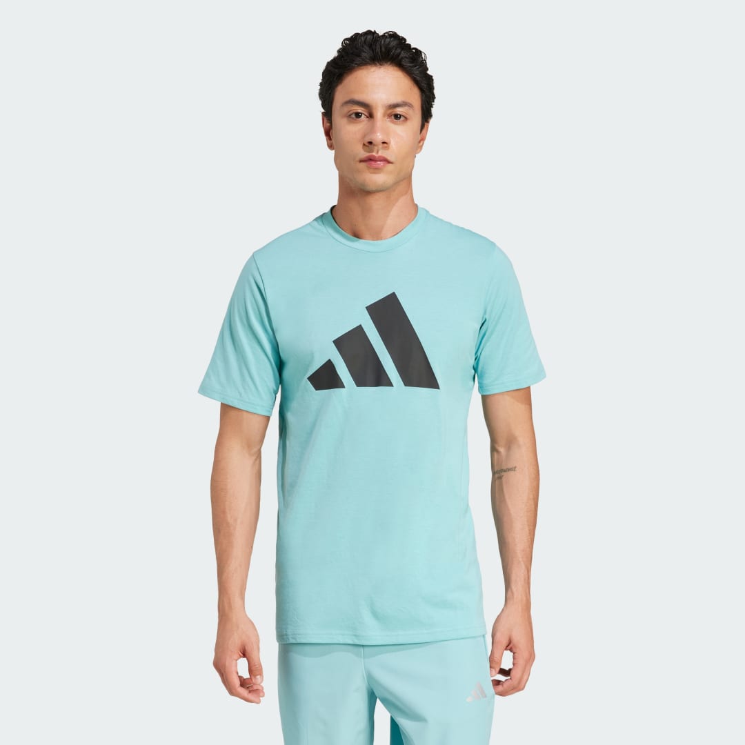 Тениска adidas Performance Train Essentials Feelready Logo Training T-Shirt Тюркоазено | IW3347, 0