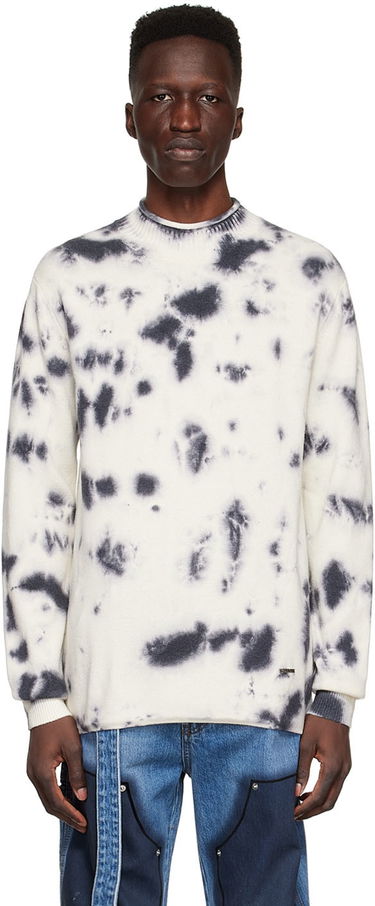 Пуловер We11done Tie-Dye Wool Sweater Бяло | WD-KT1-22-604-U-BK, 0
