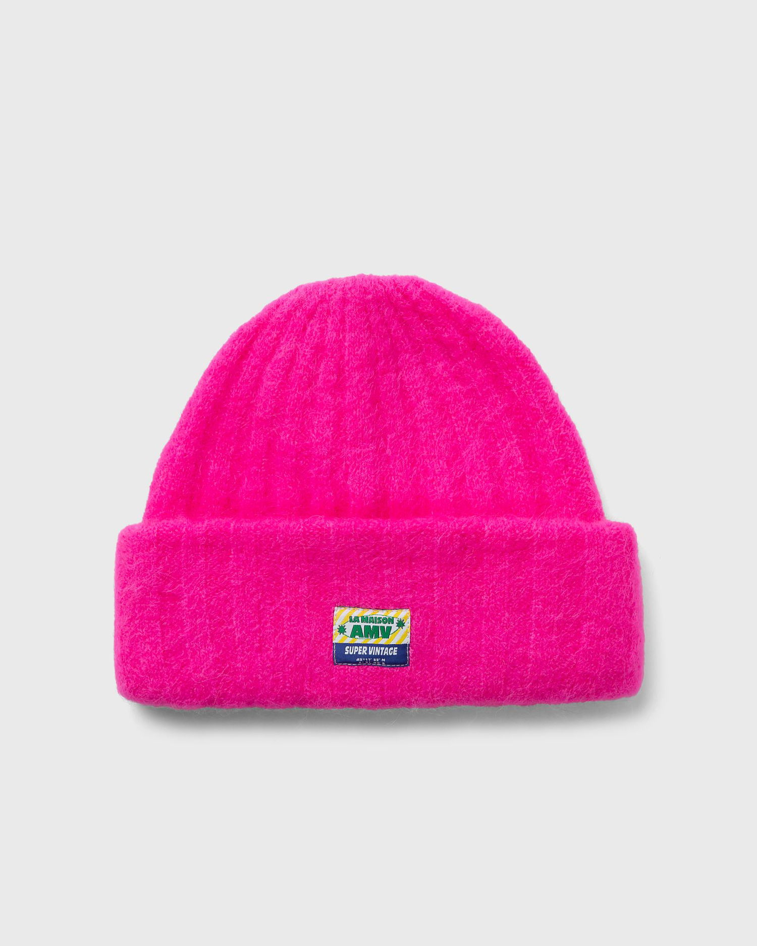 Шапка American Vintage Vitow Fuzzy Knit Beanie Розово | VITO22AH24-ROSE-FLUO-CHINE, 0