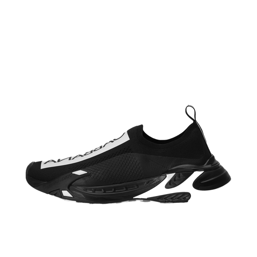 Кецове и обувки Dolce & Gabbana Sorrento In Stretch Mesh With Logo Черно | CS2172AH4148S597