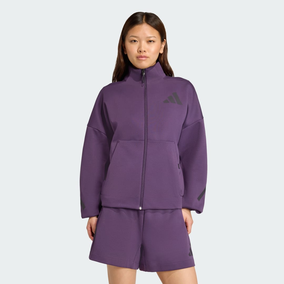 Яке adidas Performance Z.N.E. Full-Zip Jacket Лилаво | JW7780, 0
