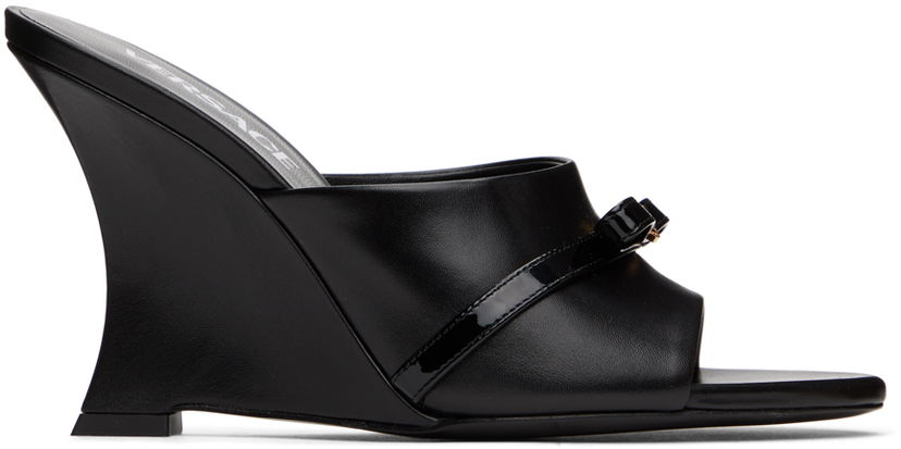 Аксесоари Versace Versace Gianna Ribbon Wedge Mules Черно | 1016196_1A02310_1B00V