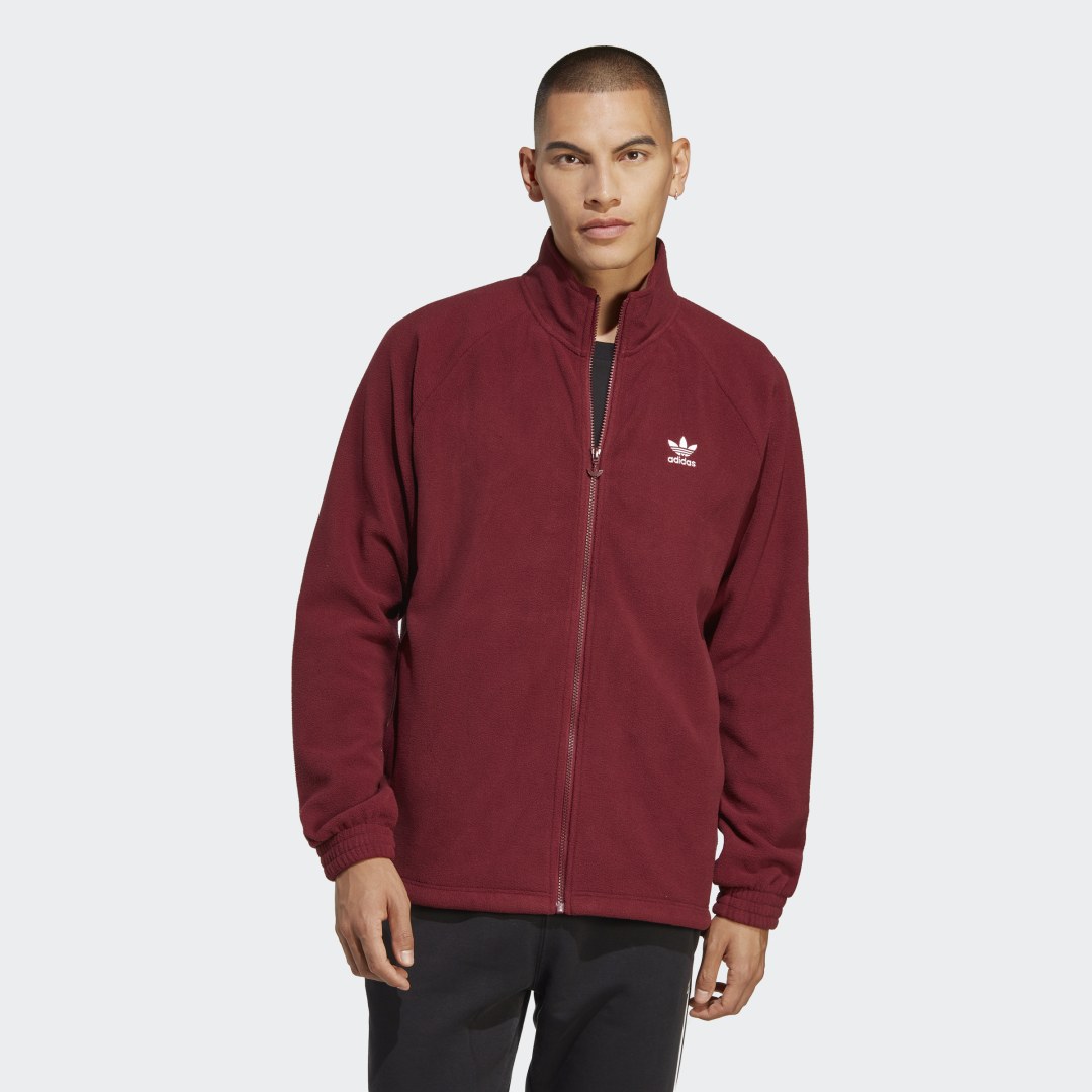 Яке adidas Originals Adicolor Classics Trefoil Teddy Fleece Бургунди | HR3347, 0