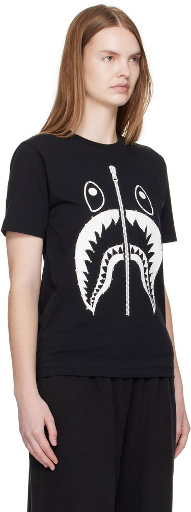 Тениска BAPE Crystal Stone Shark Graphic T-Shirt Бяло | 001TEL302065L, 4