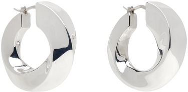 Обеци Bottega Veneta Twist Hoop Earrings Бяло | 775170 V5070, 1