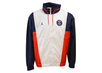 Paris Saint Germain Hooded Jacket White/Midnight Navy/Red