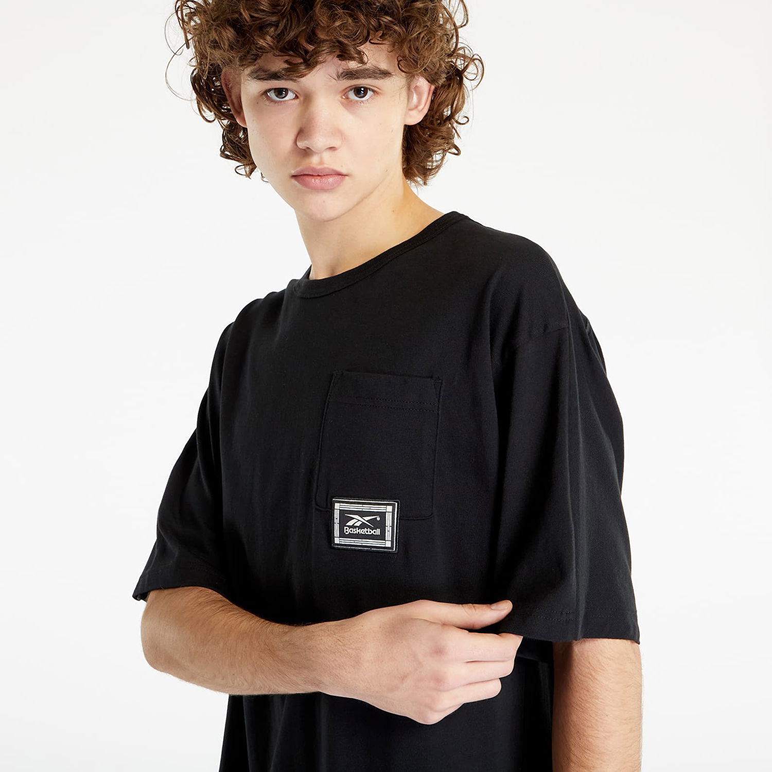 Тениска Reebok Basketball Heavyweight Short Sleeve Pocket Tee Черно | HU2012, 1