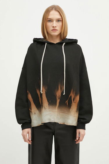 Суитчър Rick Owens Crater Patterned Hoodie Черно | DS02D2221.FSUN, 0