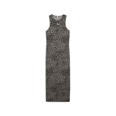 Pокля Puma Leo Luxe All-Over Print Fitted Dress Кафяво | 632339_01, 5