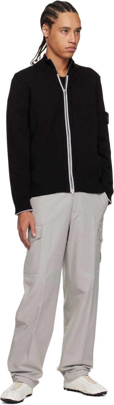 Пуловер Stone Island Stone Island Organic Cotton Zip Cardigan Черно | K1S15 5100018 S00B1, 4