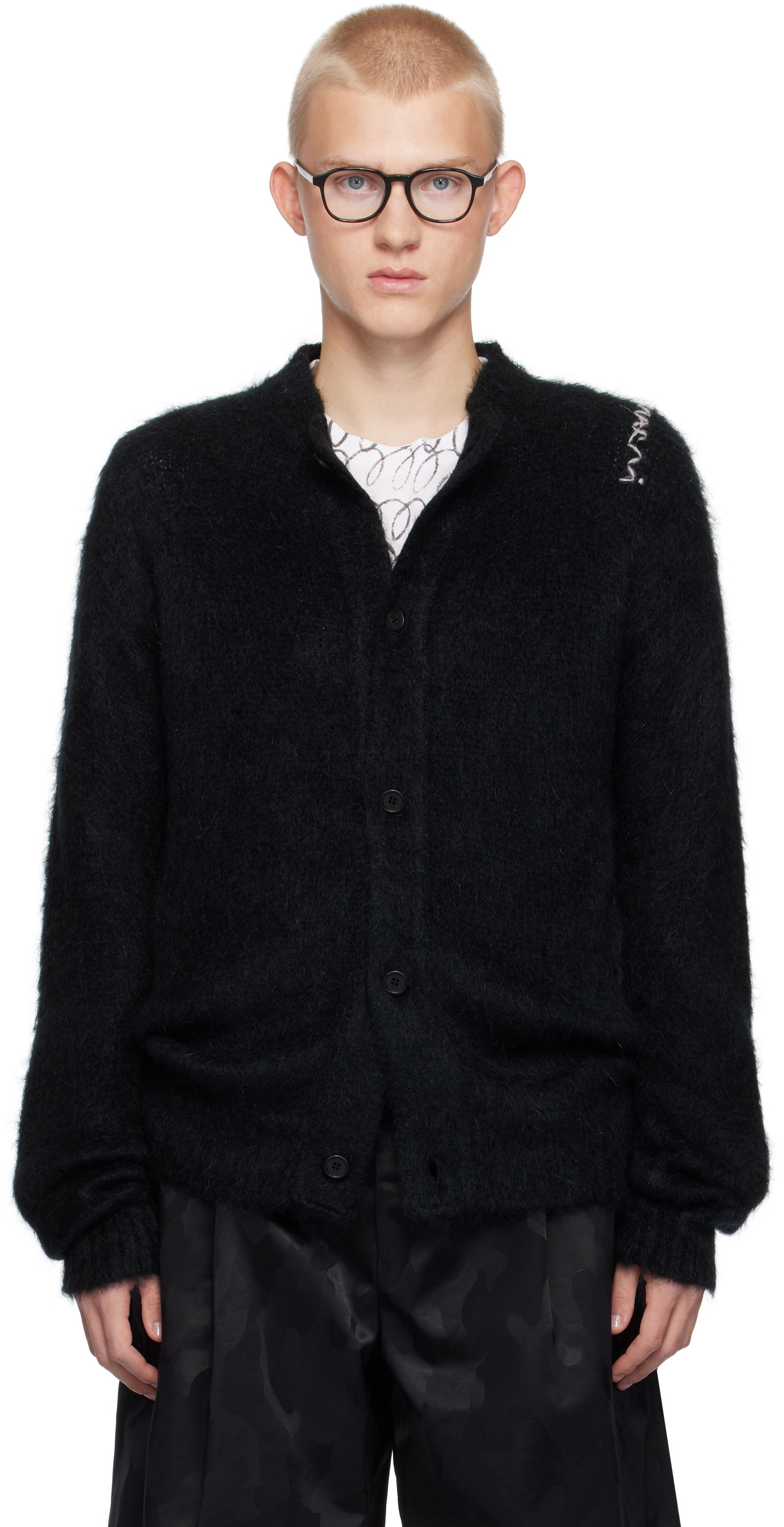 Пуловер Marni Cardigan Fuzzy Черно | CDMG0150A0 UFU172, 0