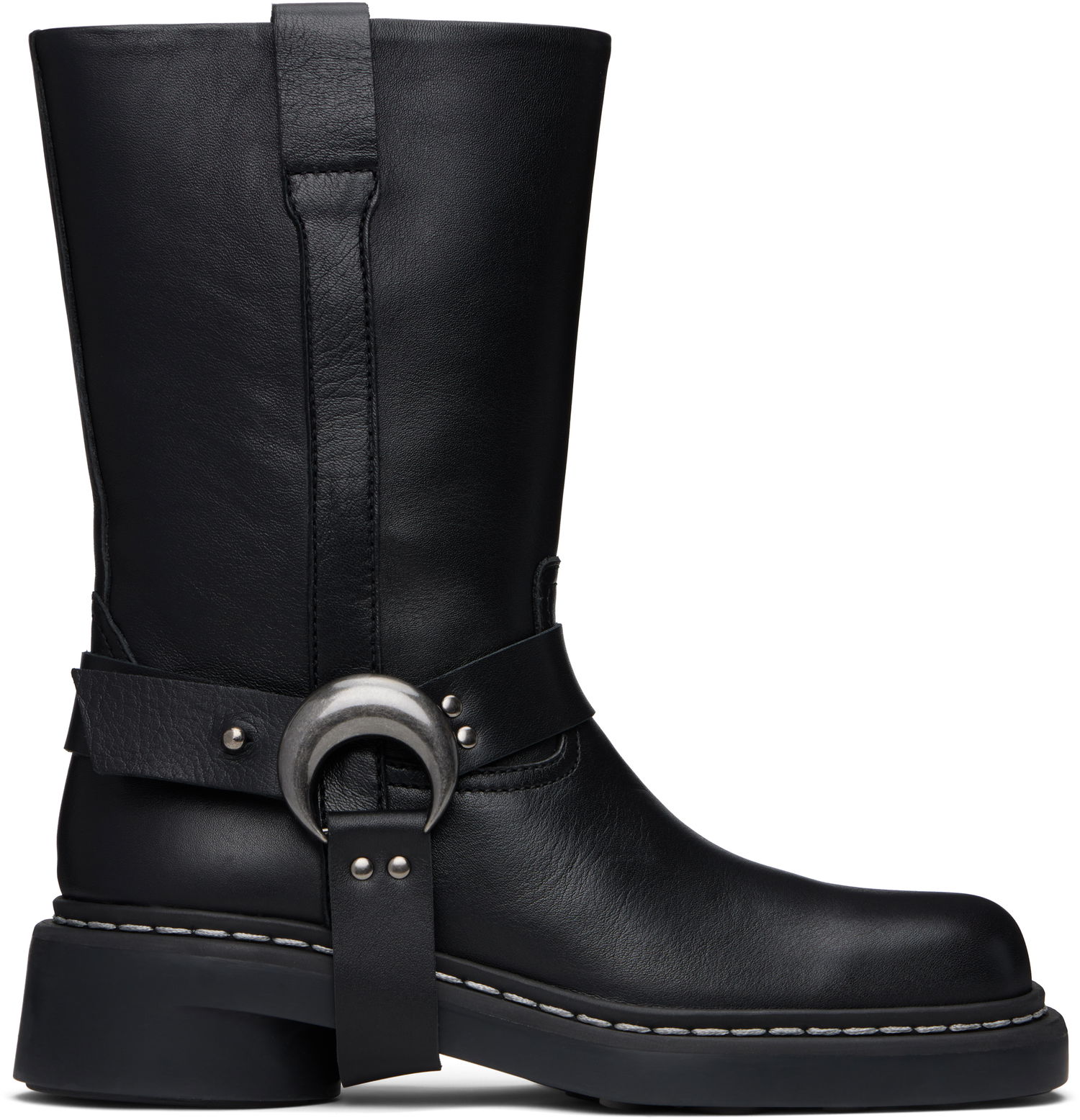 Облекло Marine Serre Marine Serre MS Moto Leather Boots Черно | WFW045A RLEA0017, 0
