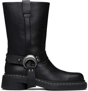 Облекло Marine Serre Marine Serre MS Moto Leather Boots Черно | WFW045A RLEA0017, 0