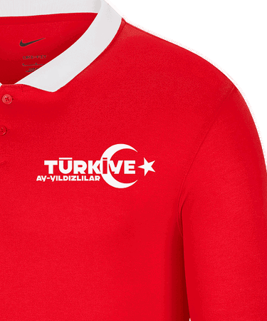 Поло тениска Nike Polo Shirt with White Collar Turkey National Team EC 2024 Червено | tffrcw6933-tffrcw6933, 2