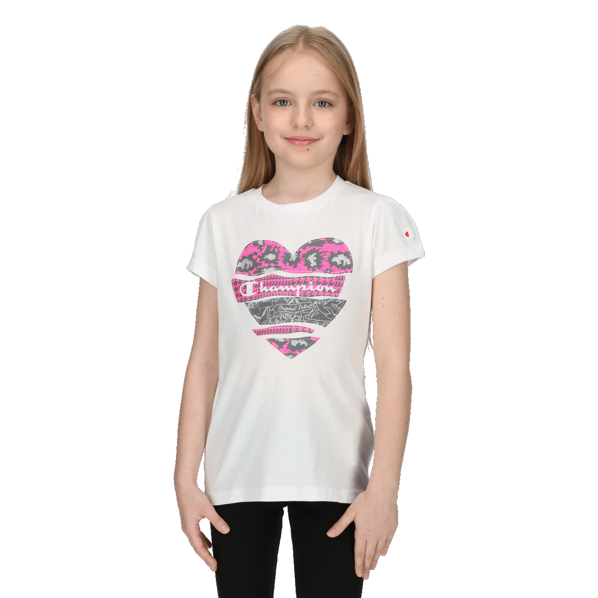 Тениска Champion T-Shirt with Heart Graphic Бяло | CHA231G801-10, 0