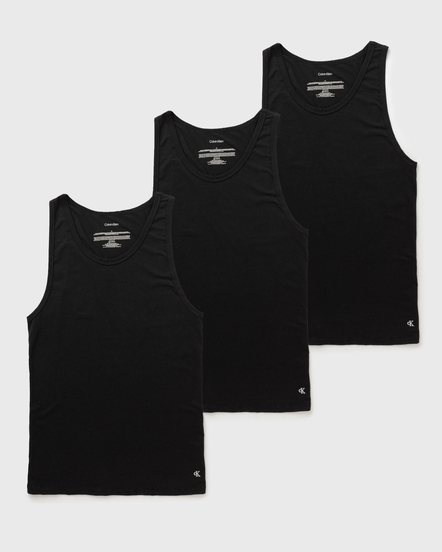 Потник CALVIN KLEIN Calvin Klein Cotton Micro Stretch Tank Top, 3-Pack Черно | LV00NB4184UB1, 1