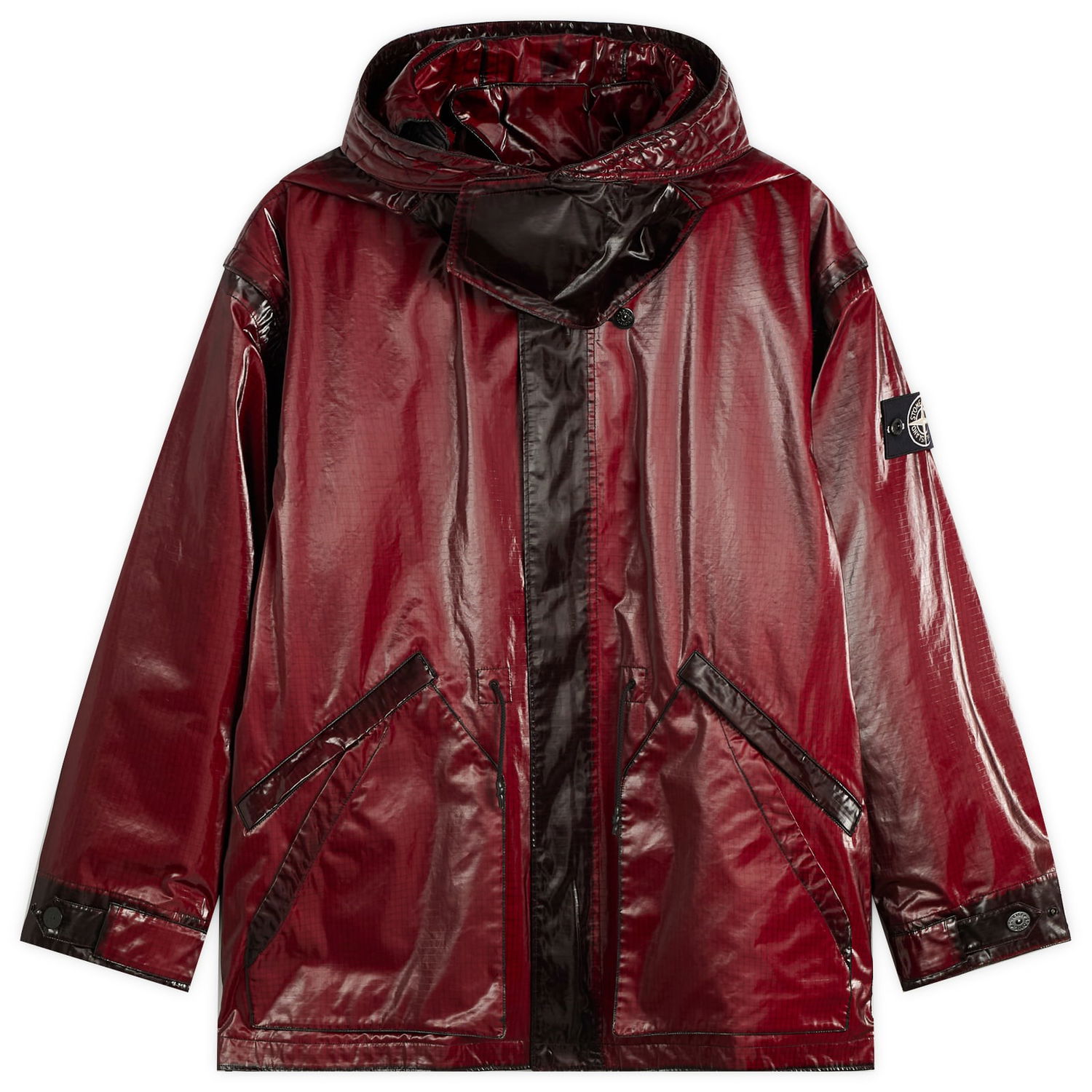 Парка Stone Island Ripstop Prismatico Parka Jacket, Size Large Червено | K2S154100079-V0012, 0