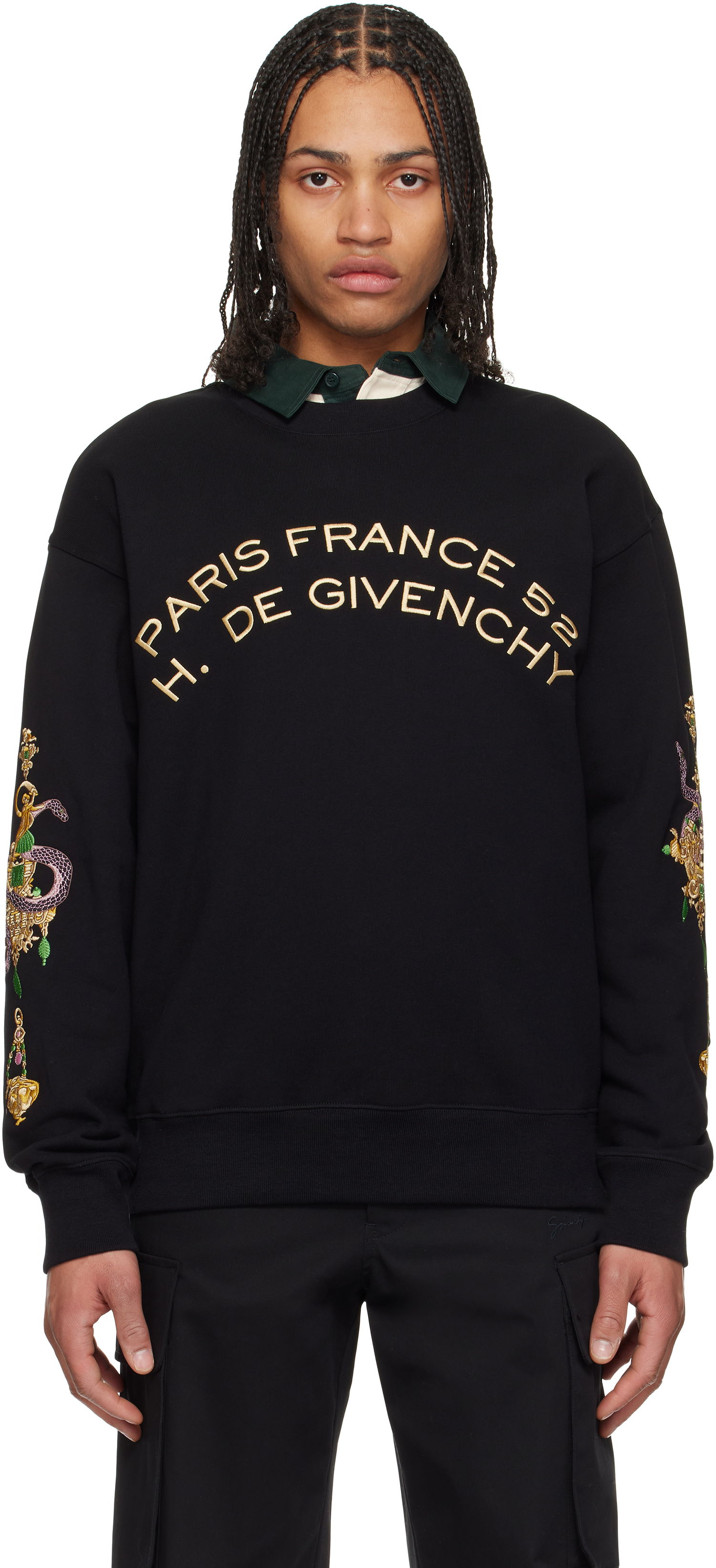 Пуловер Givenchy Givenchy Boxy Fit Sweatshirt Черно | BMJ0LCGYPW001, 0