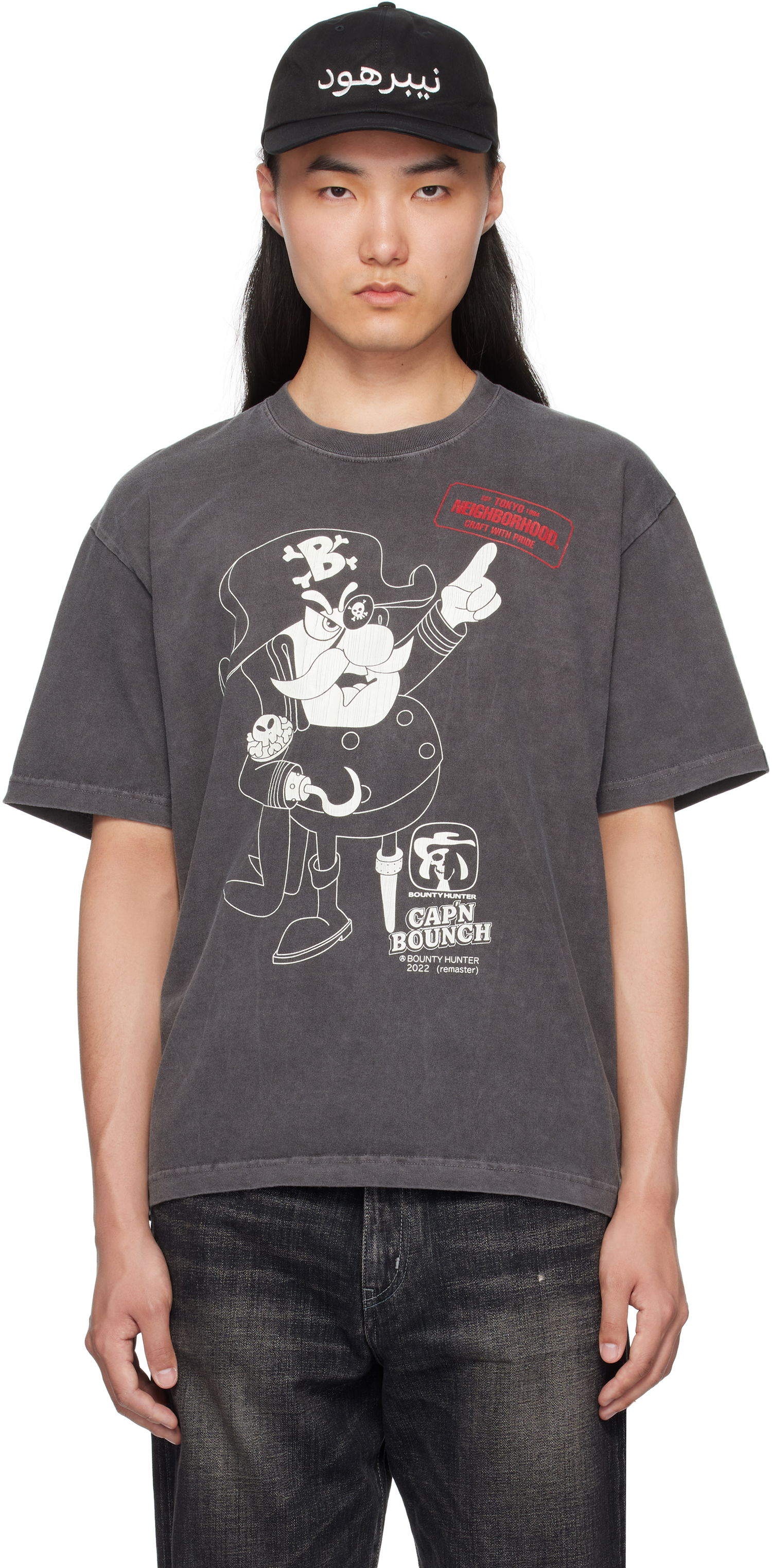 Тениска Neighborhood BOUNTY HUNTER Edition Graphic T-Shirt Сиво | 251PCBHN-ST01, 0