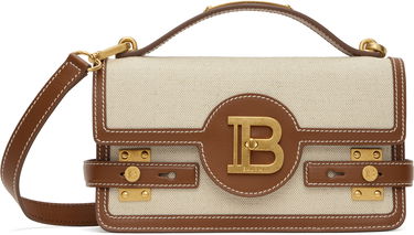 Дамска чанта Balmain Balmain B-Buzz 24 Canvas and Leather Bag Бежово | DN1DA829TCFE, 0