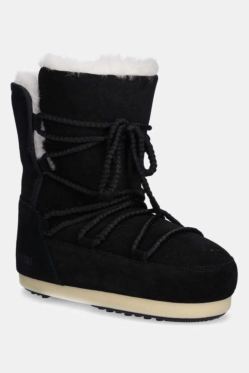 Кецове и обувки Moon Boot EVX Suede Shearling Lined Snow Boots Черно | 80D1470050.N001