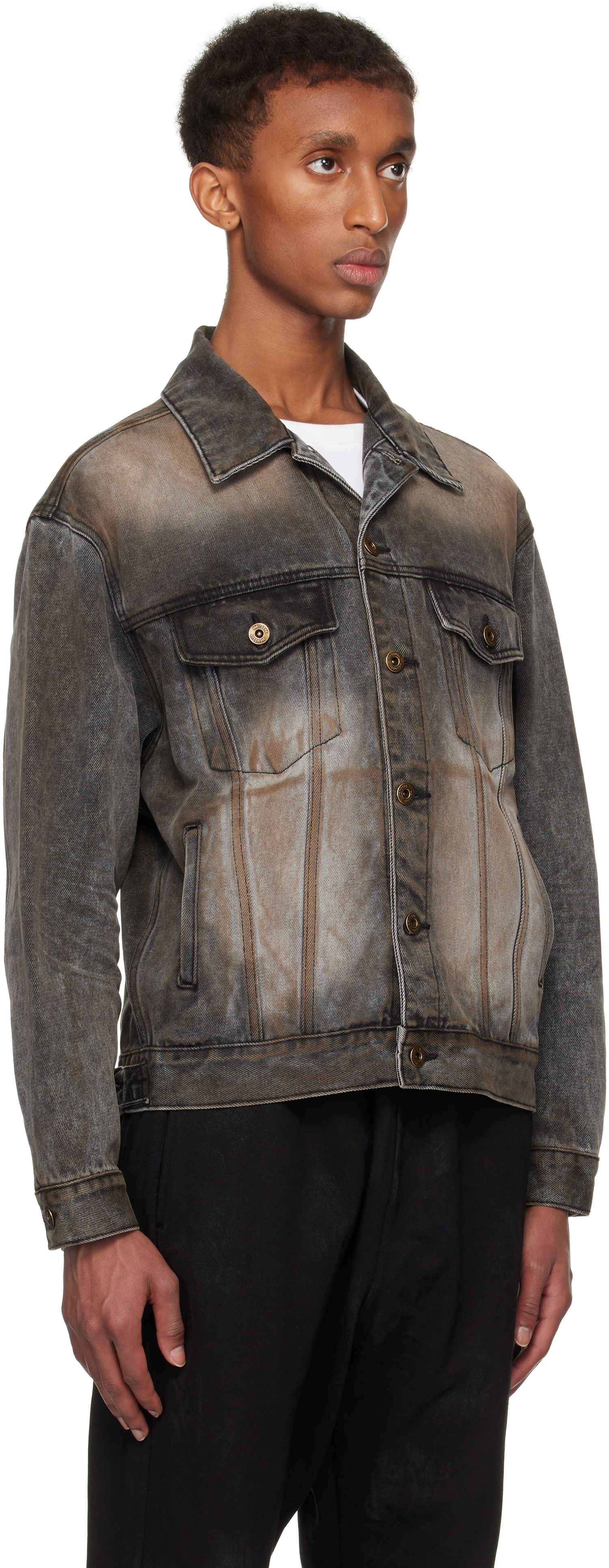 Яке We11done We11done Washed Denim Jacket Сиво | WD-DJ3-24-315-U-BK, 1