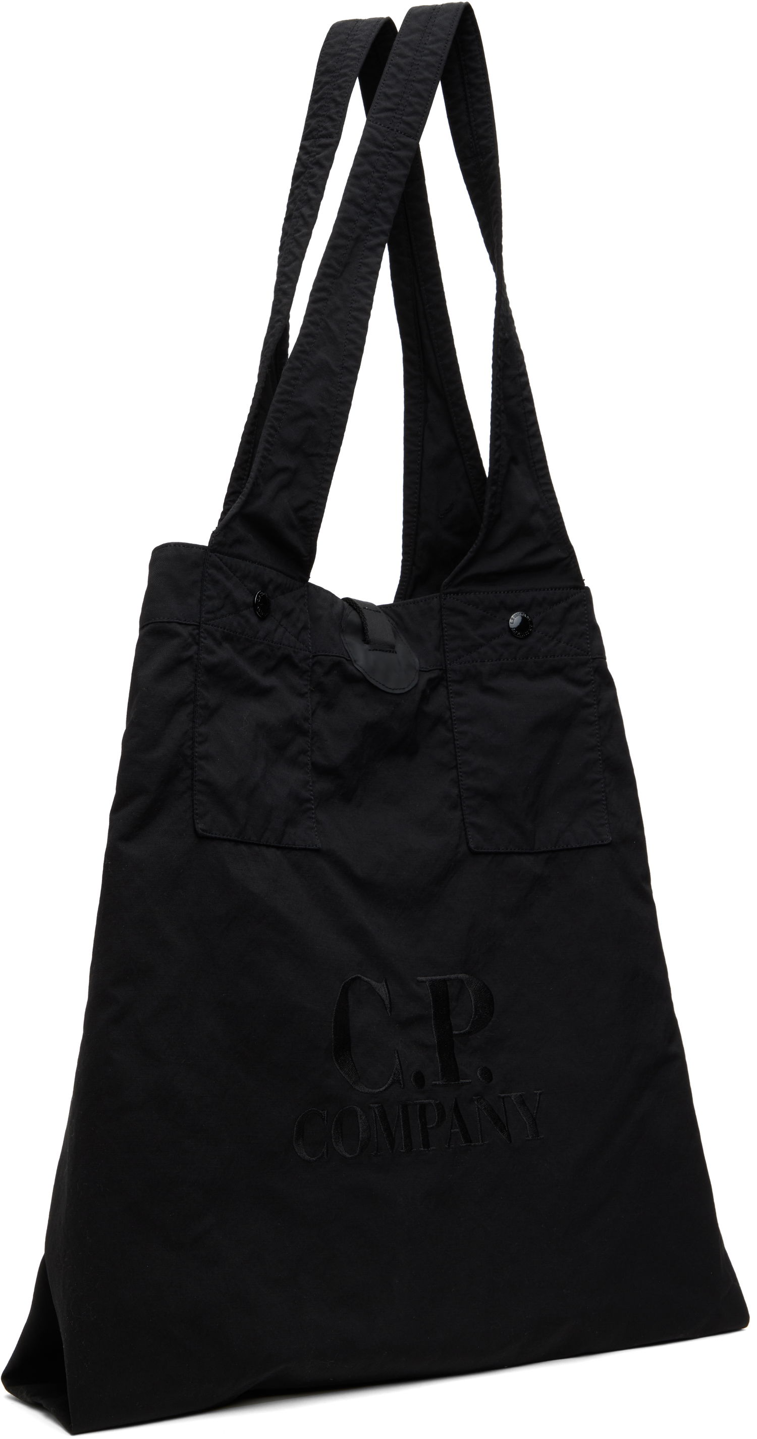 Голяма пазарска чанта C.P. Company Twill Left Hand Logo Tote Bag Черно | 18CMAC054A-110305G, 1