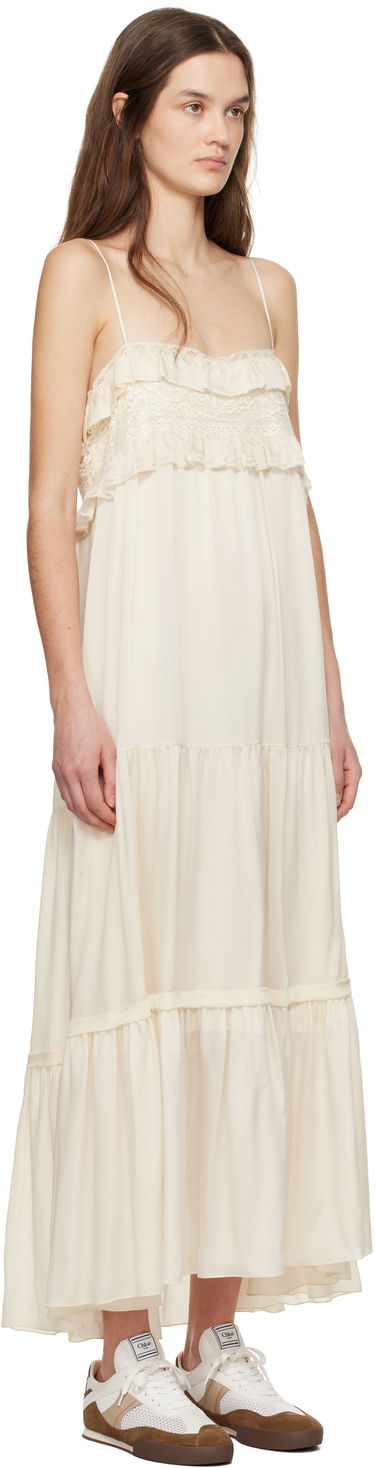 Pокля CHLOÉ Chloé Sleeveless Lace Maxi Dress Бежово | CH25SRO41329, 1