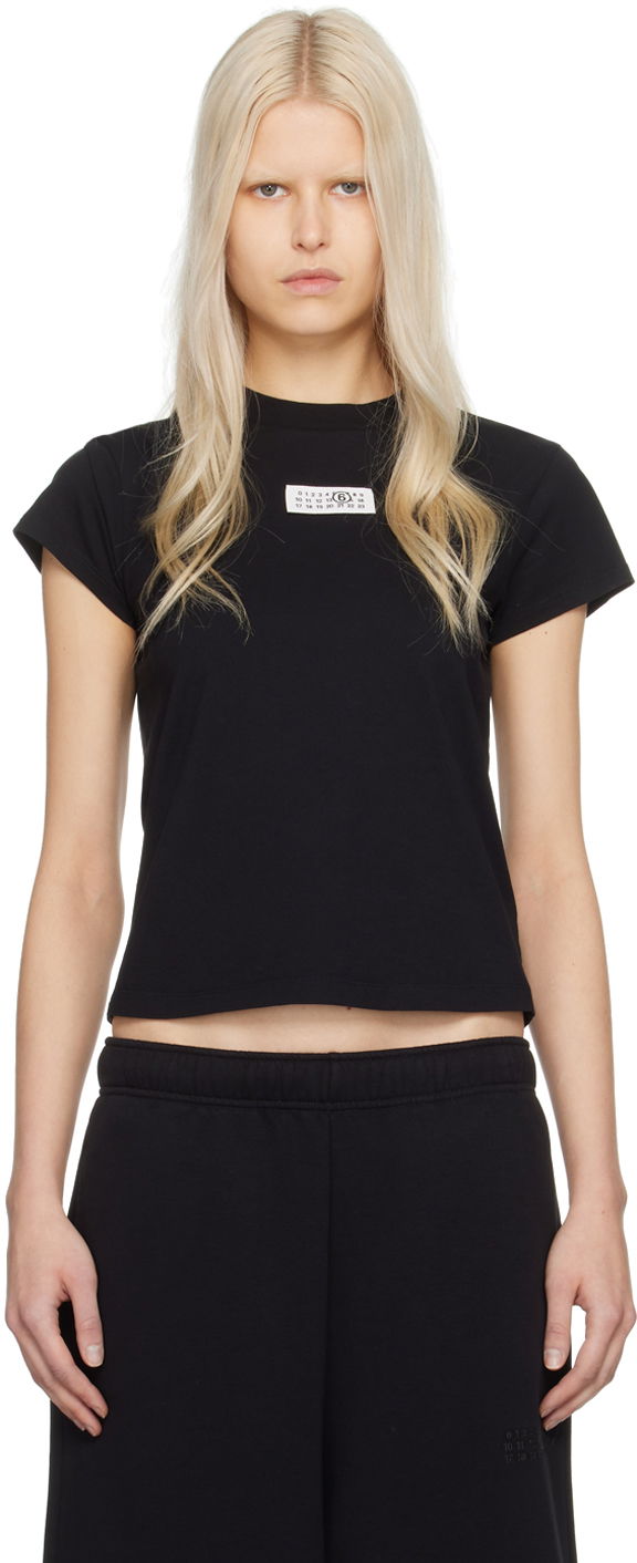 Тениска Maison Margiela MM6 Cropped T-Shirt Черно | S52GC0312 S24312, 0
