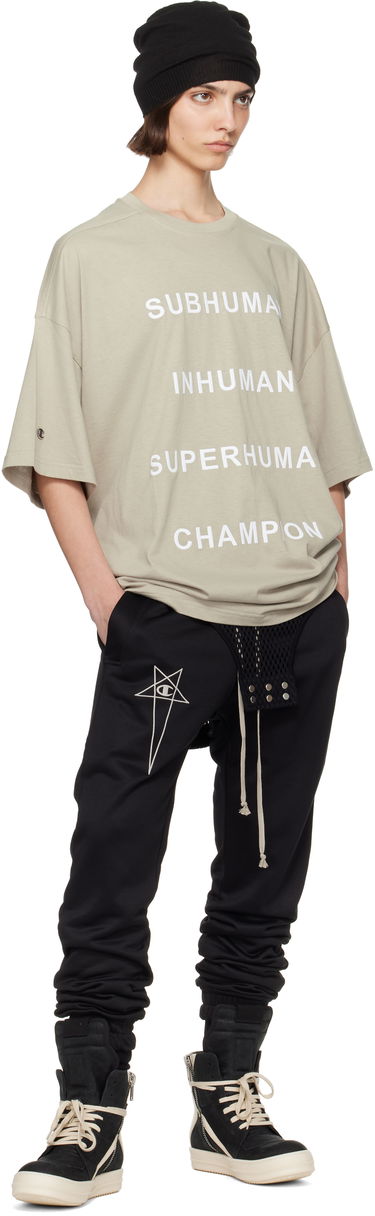 Тениска Rick Owens Rick Owens Champion Edition Tommy T-Shirt Бежово | CW01E1675 CHJG, 3