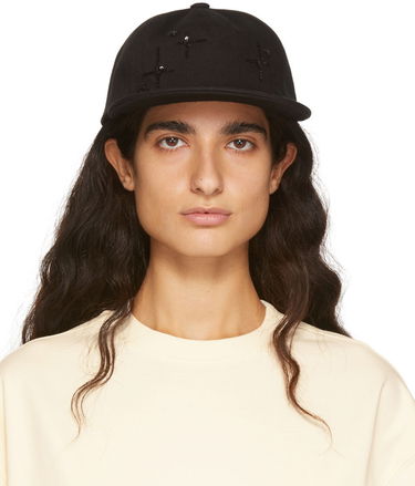 Шапка с козирка We11done Sequin Baseball Cap Черно | WD-AH1-22-404-U-BK, 0