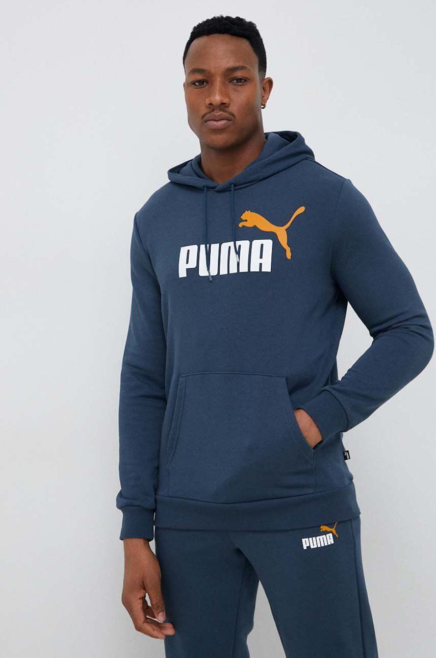 Суитчър Puma Big Logo Hoodie Тъмно синьо | 586765, 0