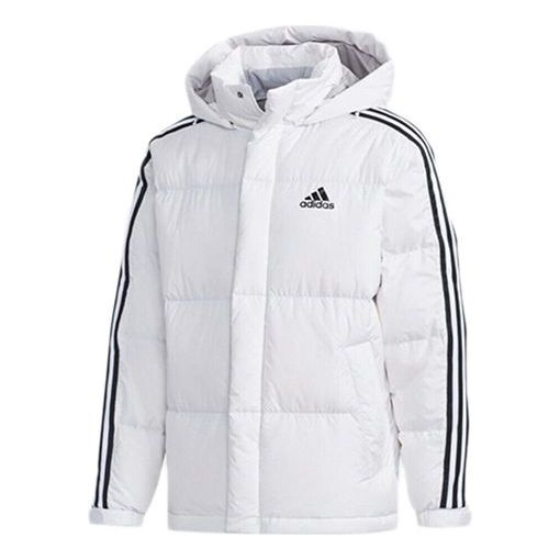 Пухо яке adidas Originals 3ST Puff Down Hooded Jacket Бяло | EH3971