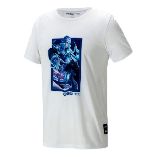 Тениска adidas Originals Crossover Graphic Short Sleeve T-Shirt Бяло | FR7990