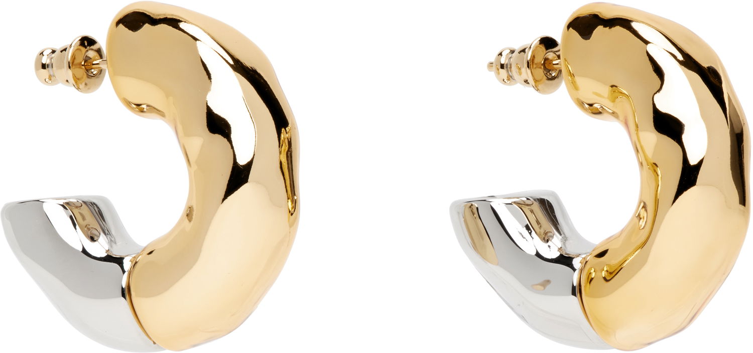Обеци AMI AMI Paris Dune Hoop Earrings Металик | UJW219.361, 1