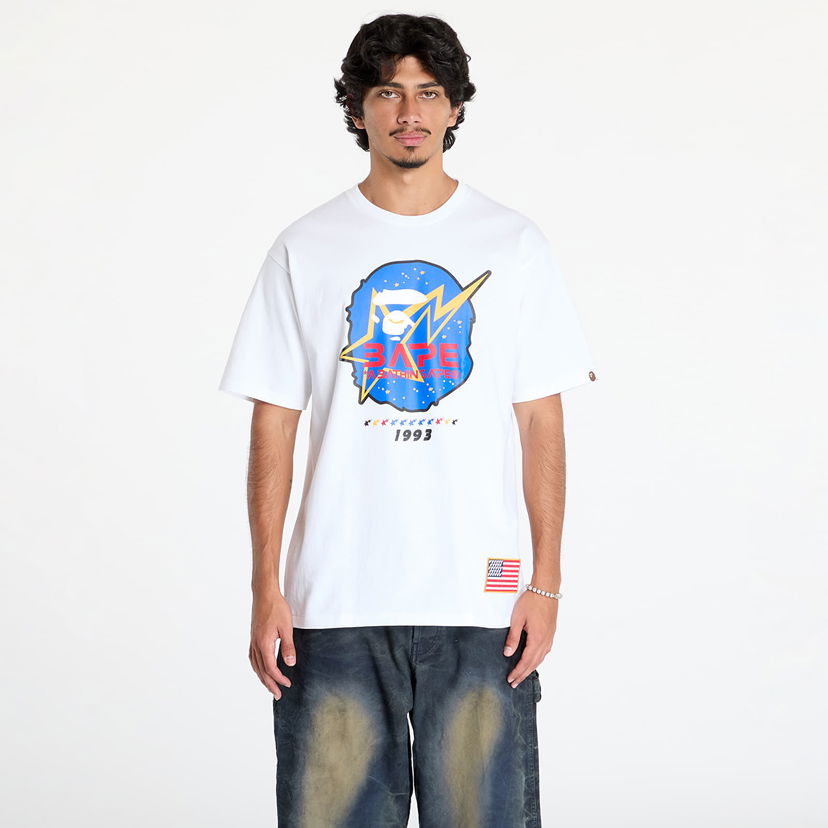 Тениска BAPE Space Ape Head Tee White Бяло | 001TEK701016F WHT