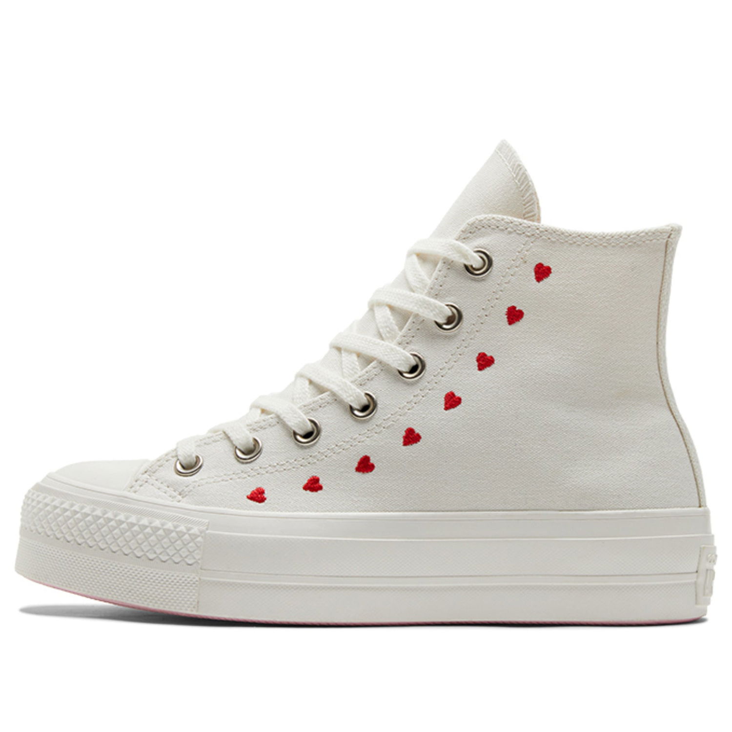Кецове и обувки Converse Chuck Taylor All-Star Lift Hi "Embroidered Hearts" W Бяло | A01599C, 0