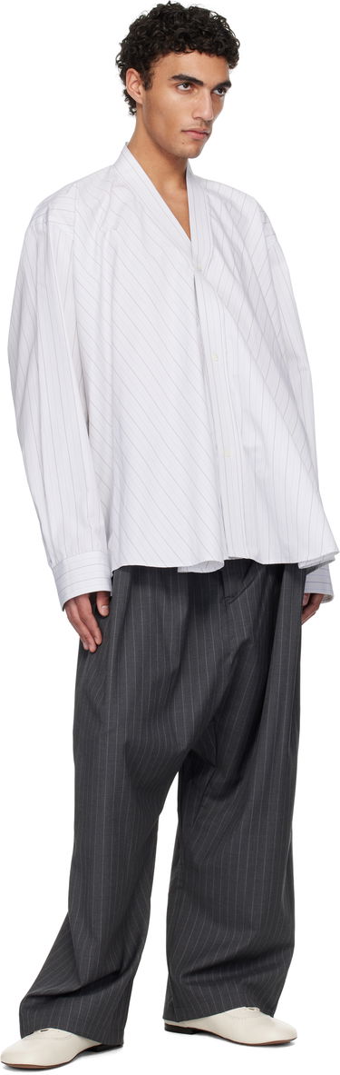 Риза HED MAYNER Hed Mayner Shawl Collar Shirt Бяло | HMMA60014A-HA130, 3