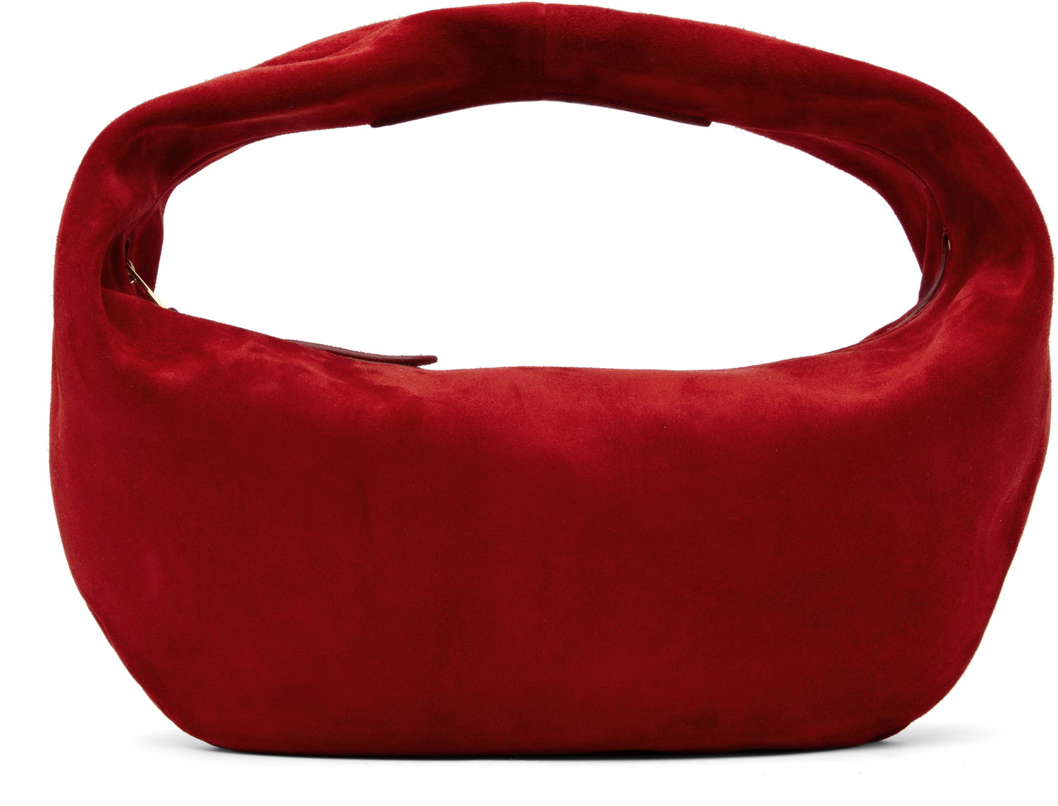 Чанта през рамо Khaite KHAITE Medium Olivia Suede Shoulder Bag Червено | H6015-726, 0