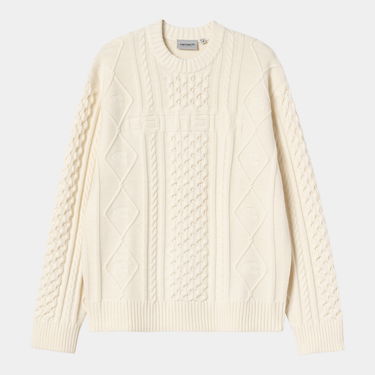 Пуловер Carhartt WIP Carhartt WIP Shawn Cable Knit Sweater Бяло | I035418_7, 4