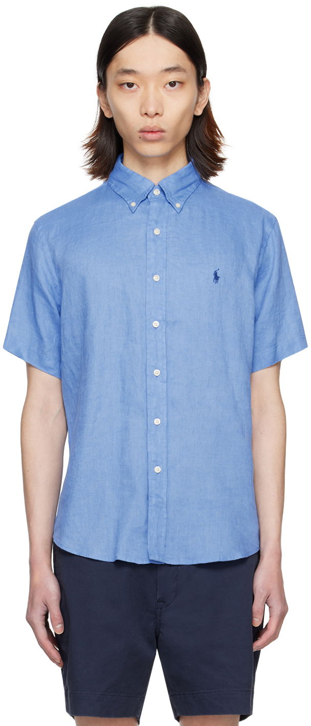 Риза Polo by Ralph Lauren Classic Fit Shirt Синьо | 710791757021