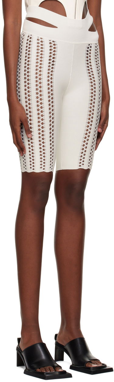 Клинове Dion Lee Column Cutout Knit Shorts Бяло | A7616P22, 1