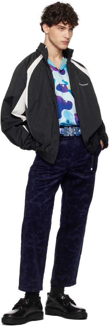 Панталони BAPE A Bathing Ape Solid Camo Debossed Corduroy Trousers Тъмно синьо | 001PTK801315M, 3