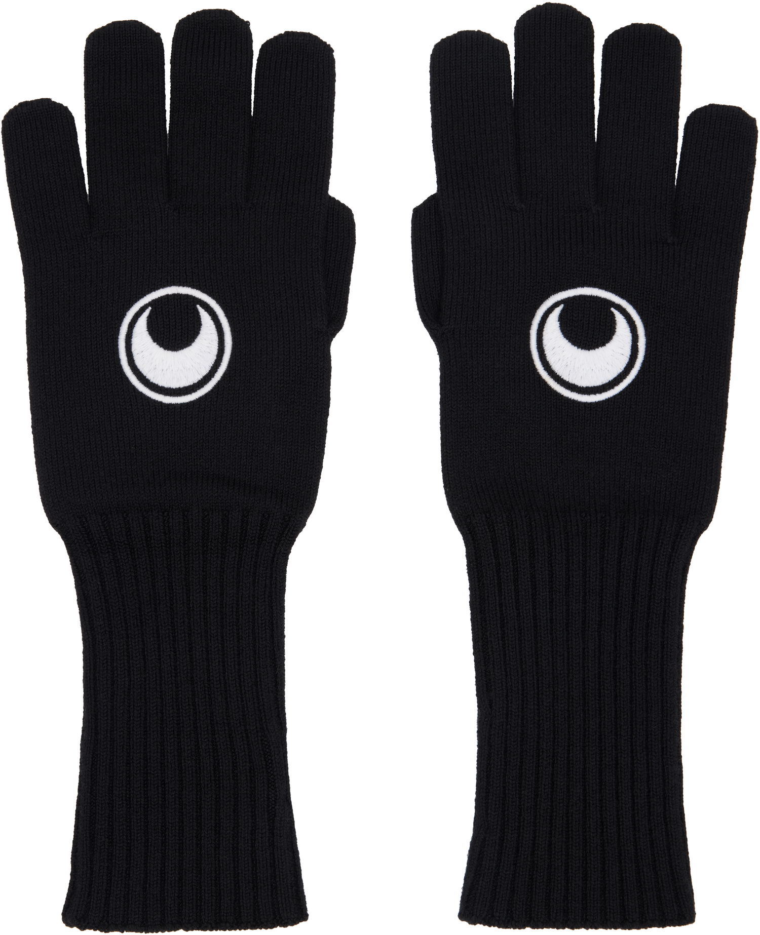 Ръкавици Marine Serre Knit Long Gloves Черно | USA018A, 0